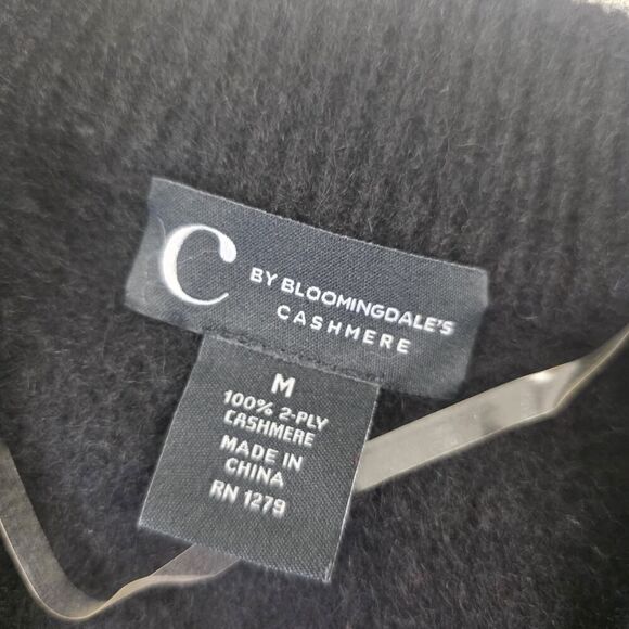 C by Bloomingdale’s 100% Cashmere Open Front Long Cardigan Sweater Duster Medium - Picture 7 of 9